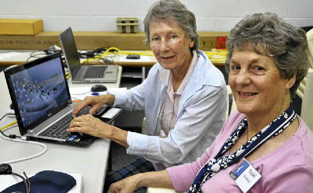 Elizabeth Gray and Vicki Salisbury get clued in on all the tricks of the computer.